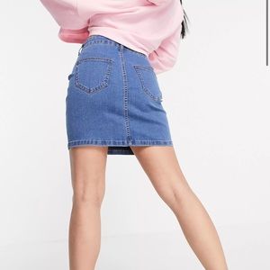 NWT stretch denim mini skirt petite US 4